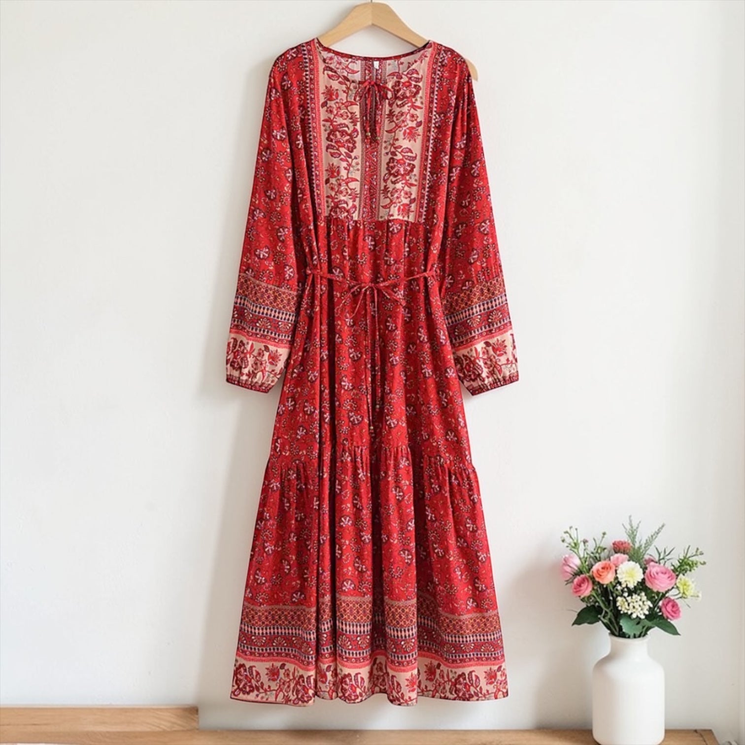 Preorder 2026 S/S  ボヘミアン フラワー ワンピース/ 3 色　 （予約販売 3月末頃発送予定）