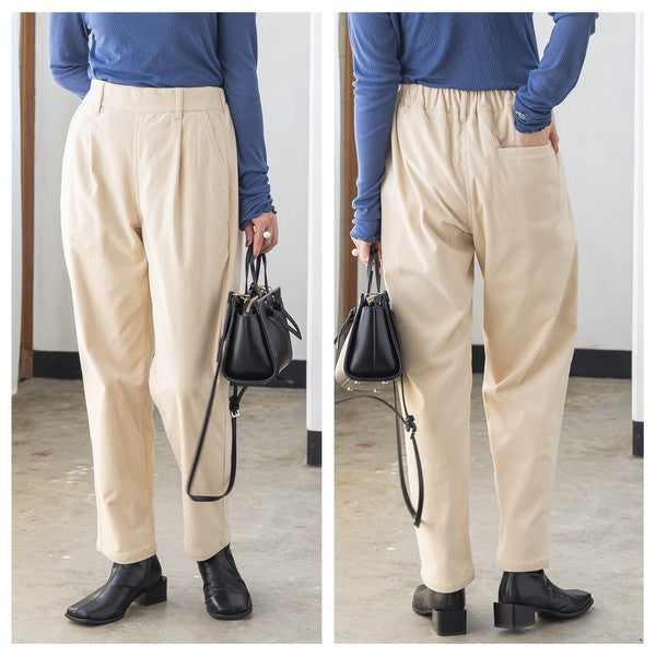 【裏起毛】ストレッチコール テーパードパンツ 2023新作 A/W