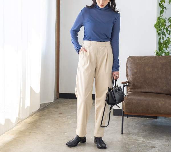 【裏起毛】ストレッチコール テーパードパンツ 2023新作 A/W