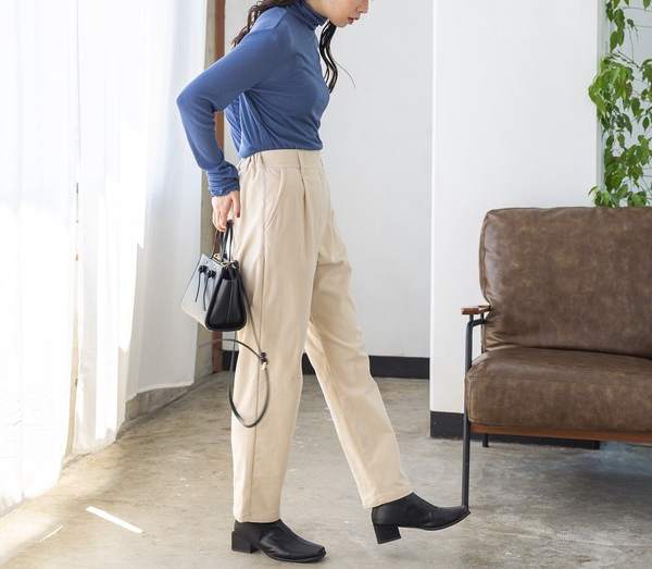 【裏起毛】ストレッチコール テーパードパンツ 2023新作 A/W