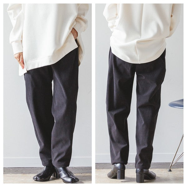 【裏起毛】ストレッチコール テーパードパンツ 2023新作 A/W