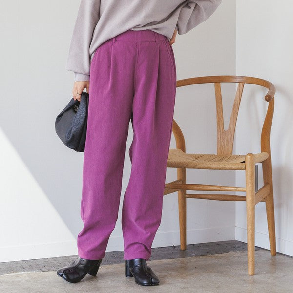 【裏起毛】ストレッチコール テーパードパンツ 2023新作 A/W