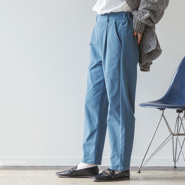 【裏起毛】ストレッチコール テーパードパンツ 2023新作 A/W