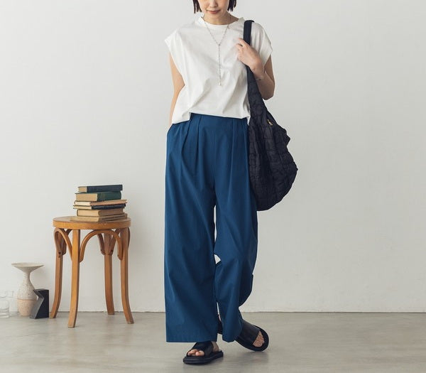 接触冷感　ワイドパンツ