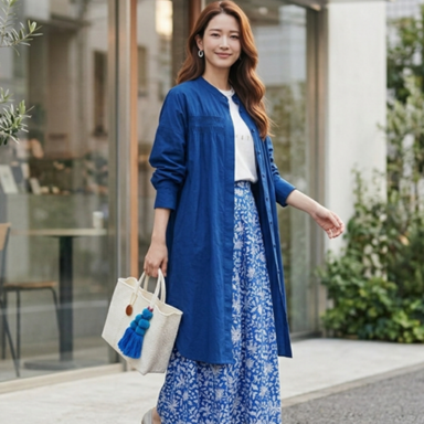 インド綿 チュニックワンピース レディース
