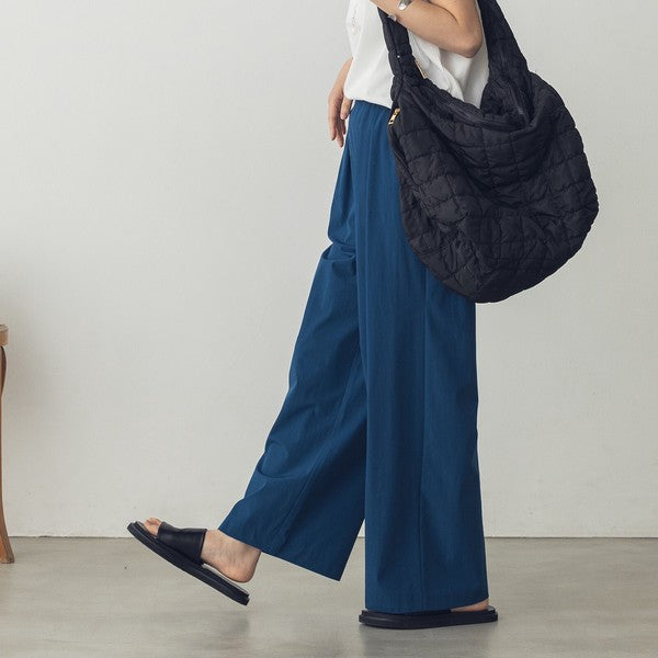接触冷感　ワイドパンツ