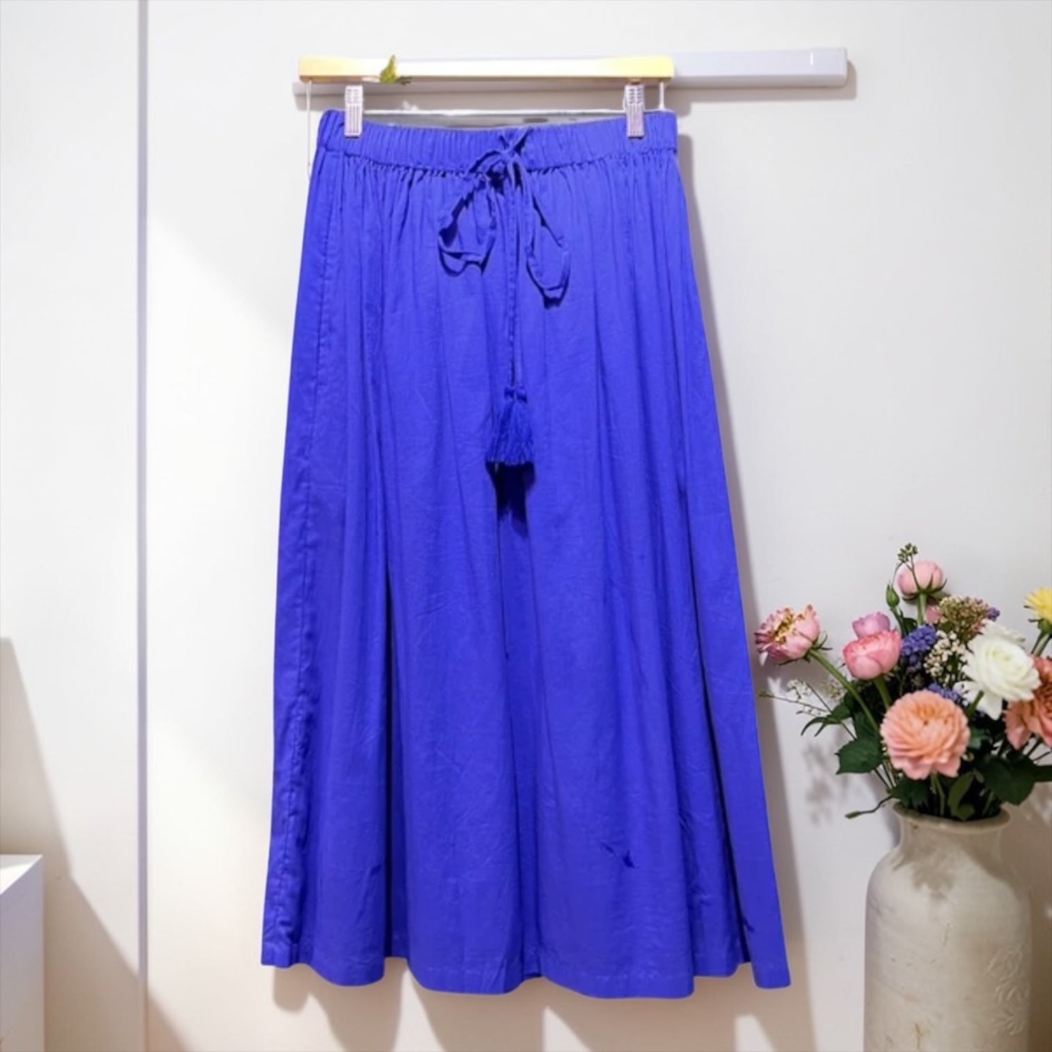 Preorder 2026 S/S. インド綿コットンボイル　タッセルフレアスカート（予約販売 5月中旬発送予定）