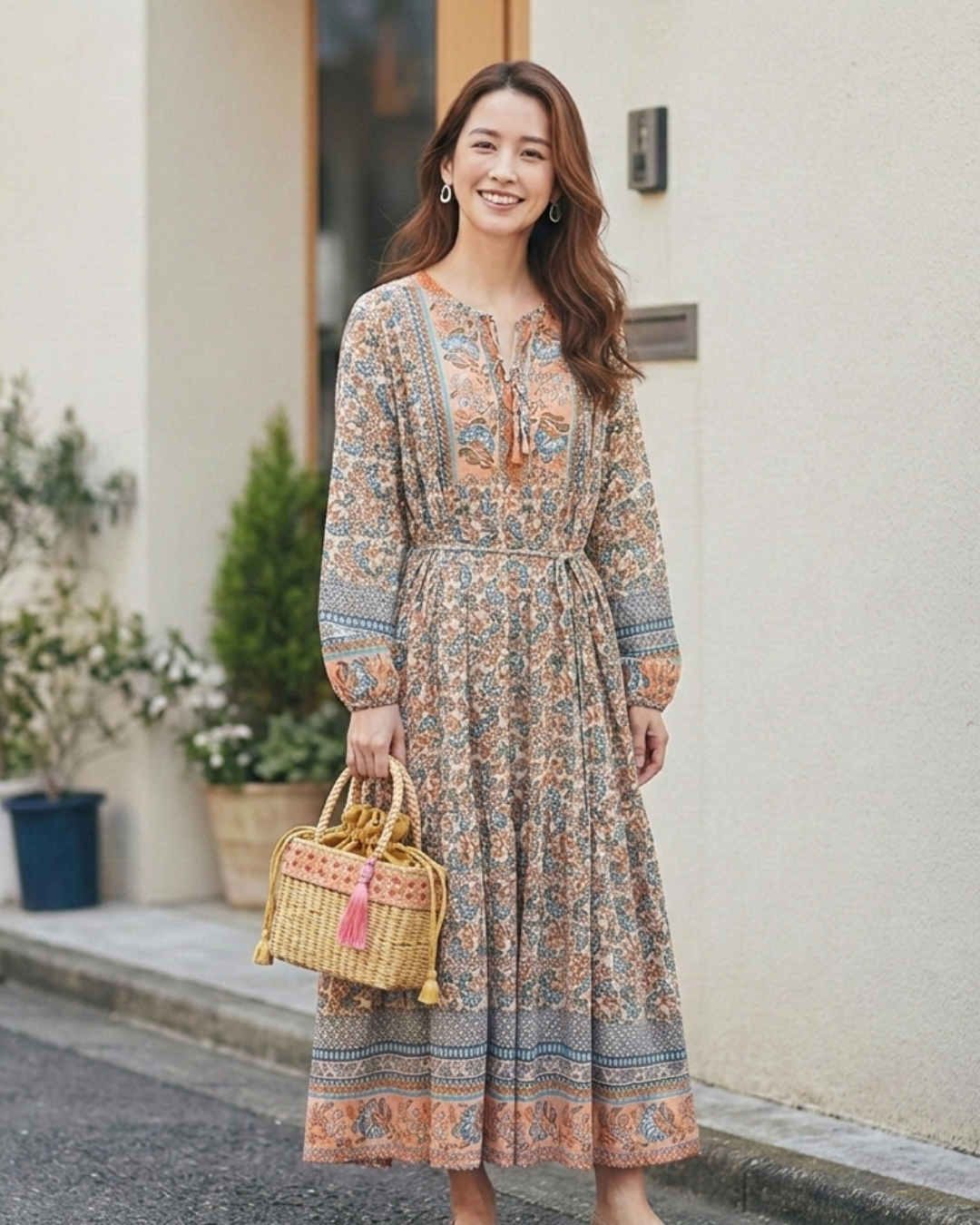 Preorder 2026 S/S  ボヘミアン フラワー ワンピース/ 3 色　 （予約販売 3月末頃発送予定）