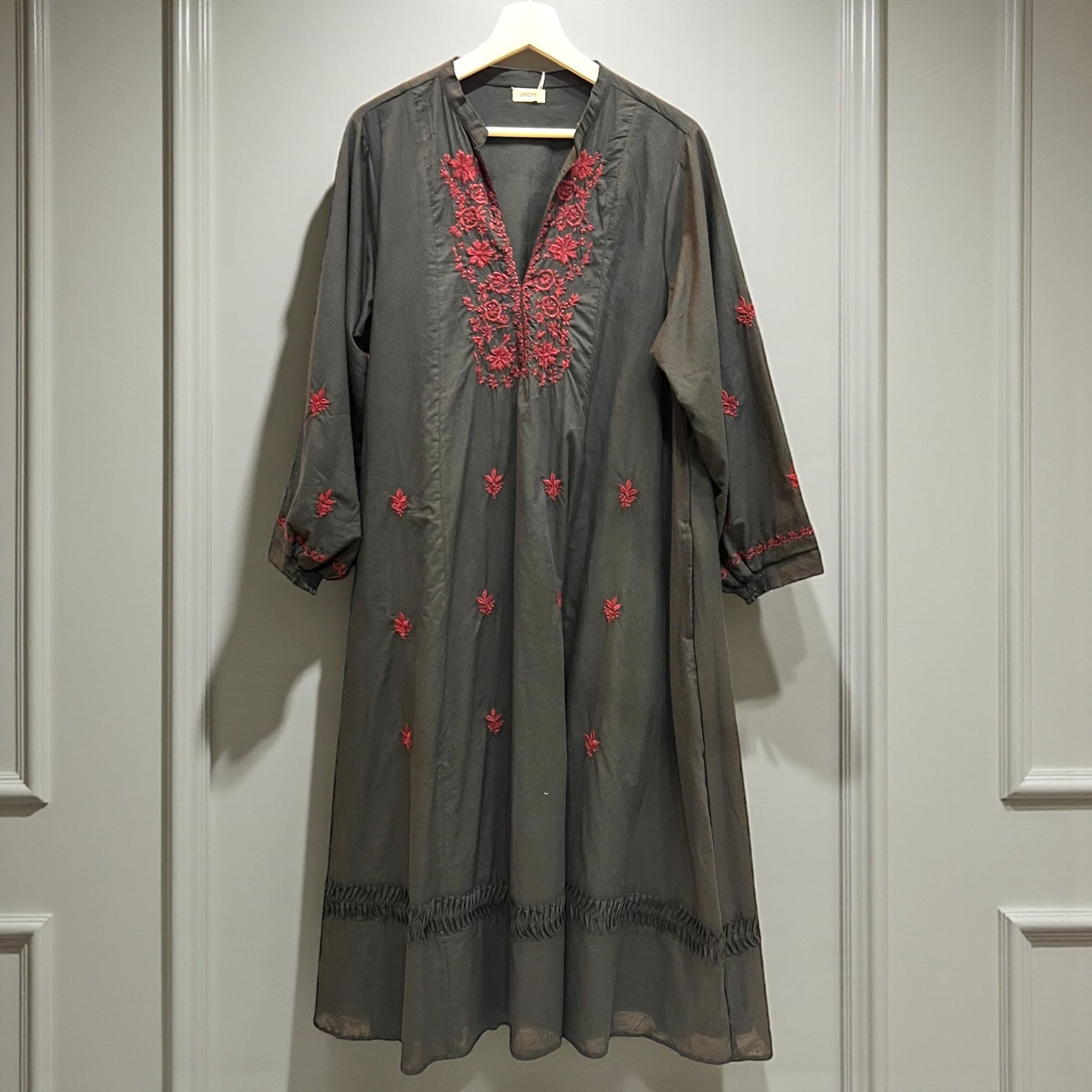 刺繍ワンピース  インド綿