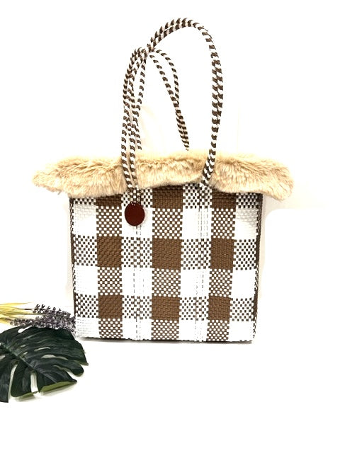 【秋冬カゴバッグ】Fur Bag Cover ファーバッグカバー