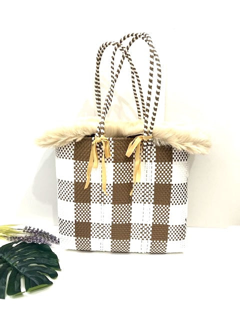 【秋冬カゴバッグ】Fur Bag Cover ファーバッグカバー