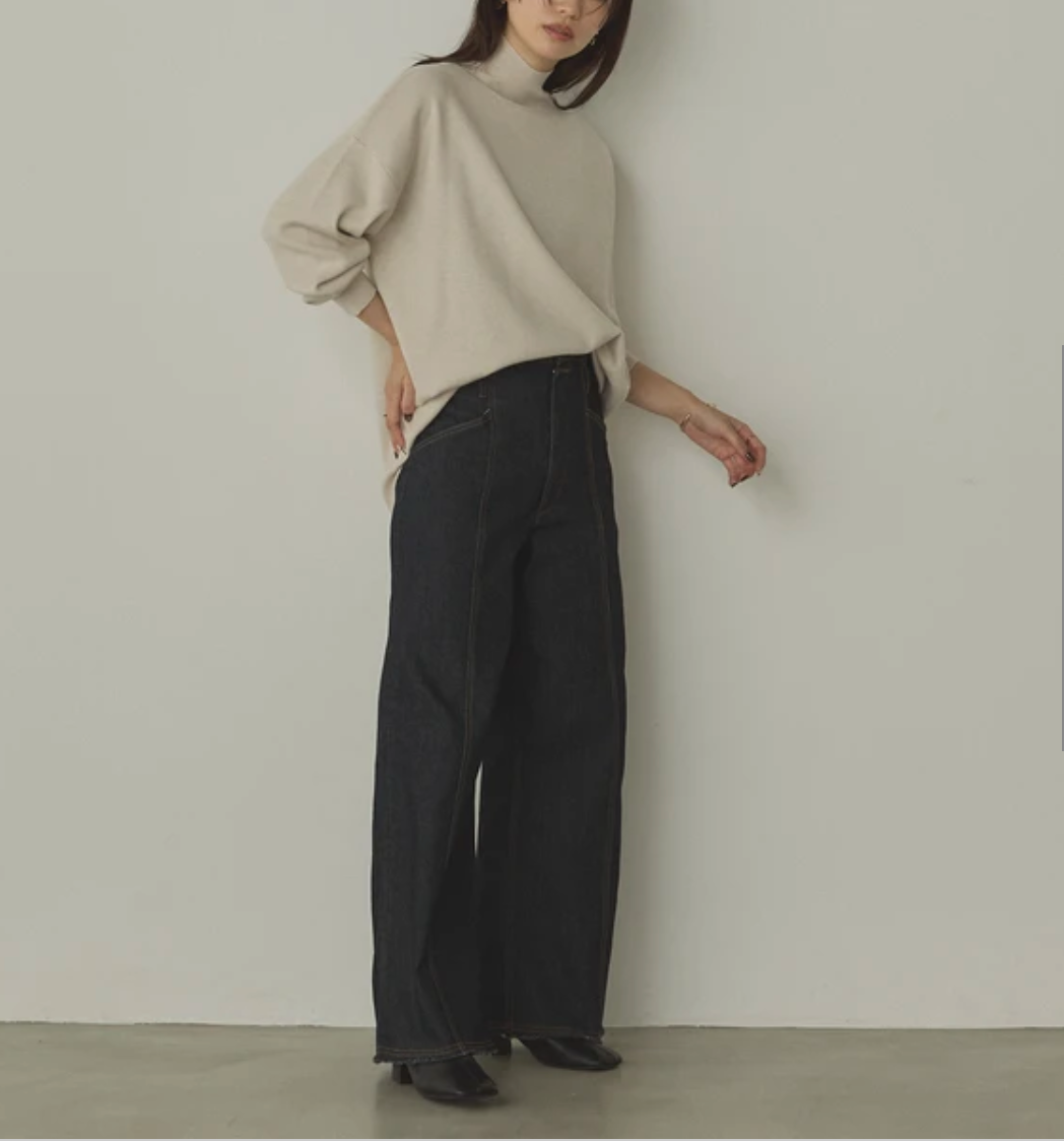 静電気防止 やわもちヤーン タートルドルマンニット 2025新作 秋冬