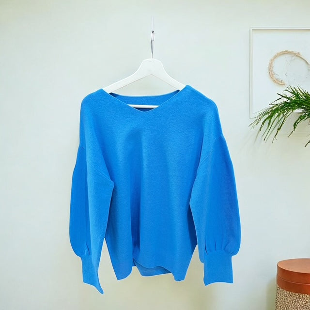 静電防止 やわもちヤーン ぽわん袖コクーンニット 2025新作 秋冬