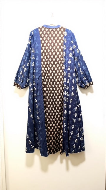 インドコットン切替ブロックプリントワンピース 2025新作 A/W