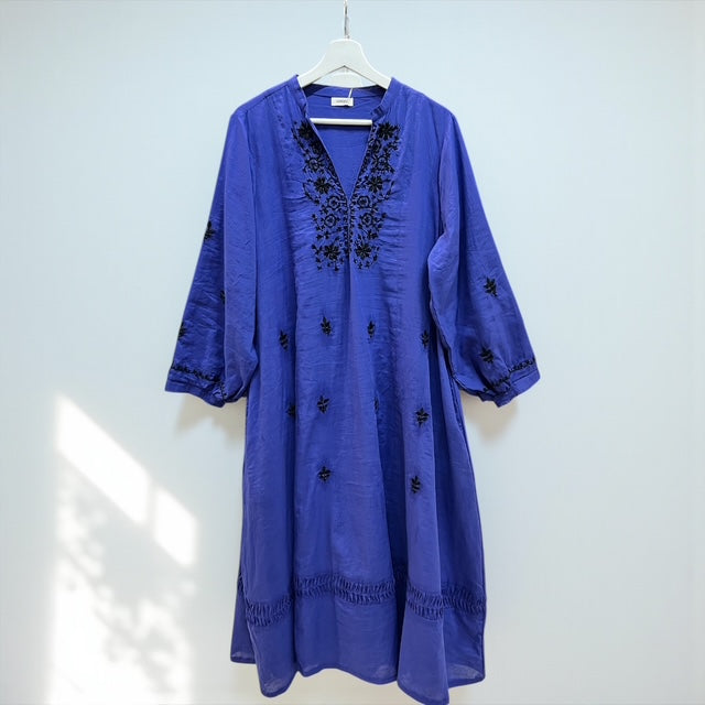 刺繍ワンピース  インド綿