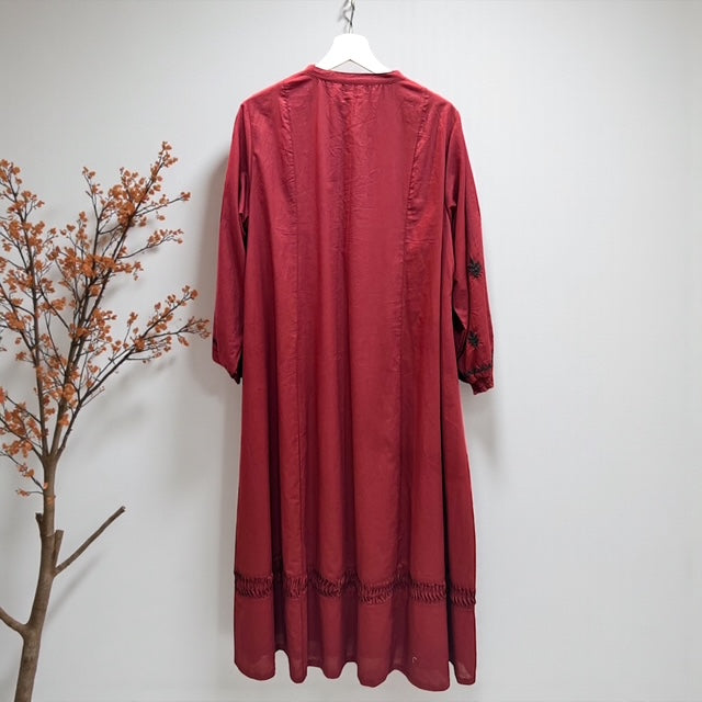 刺繍ワンピース  インド綿