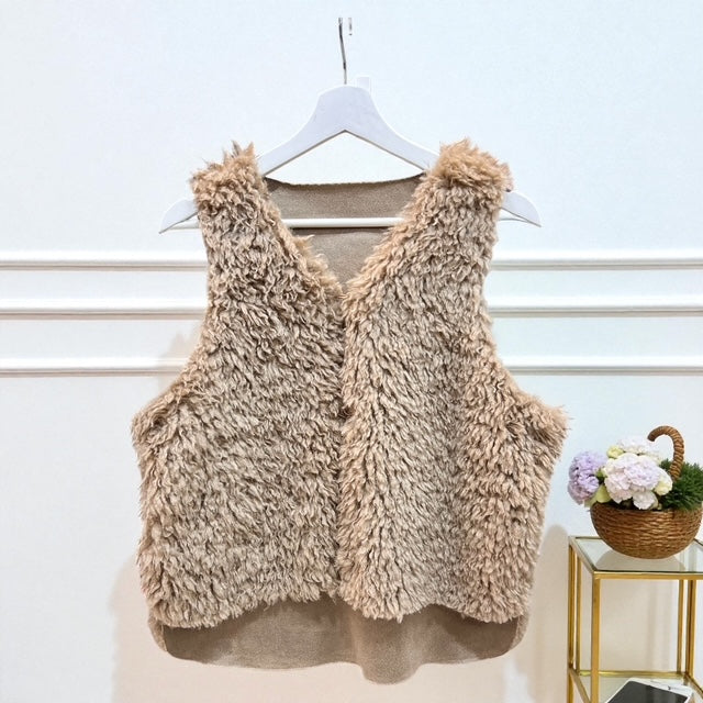 ノーカラープードルファージレベスト レディース【2025年秋冬新作】　