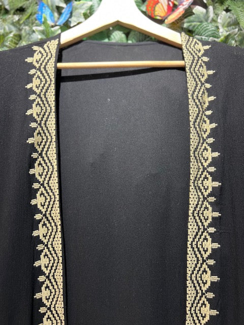 刺繍　サマーロング　ガウンカーディガン 　