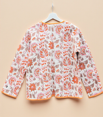 エスゼットブロックプリント　リバーシブル　キルティング　ジャケット すっかり寒くなってきた今時期におすすめなリバーシブル