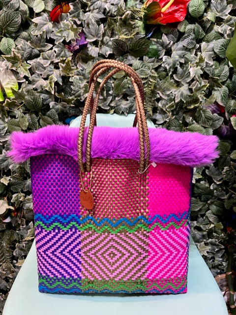 【秋冬カゴバッグ】Fur Bag Cover ファーバッグカバー