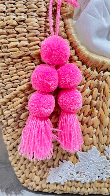 フラワーレースデザイン カゴバッグ｜ハンドメイド夏カゴバッグ