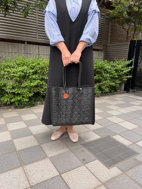 メルカドバッグ 肩掛け,メルカドトートバッグ M4色/シンプル無地シリーズ