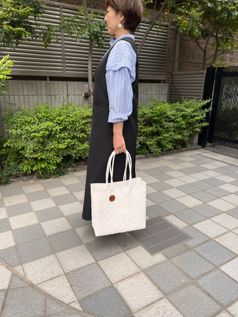 メルカドバッグ 肩掛け,メルカドトートバッグ M4色/シンプル無地シリーズ