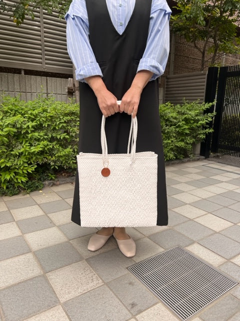 メルカドバッグ 肩掛け,メルカドトートバッグ M4色/シンプル無地シリーズ