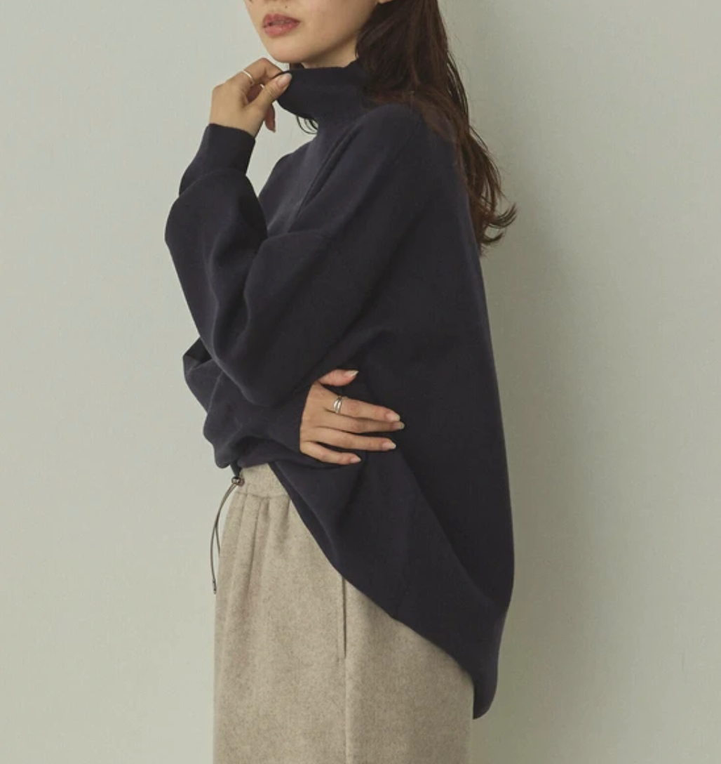 静電気防止 やわもちヤーン タートルドルマンニット 2025新作 秋冬