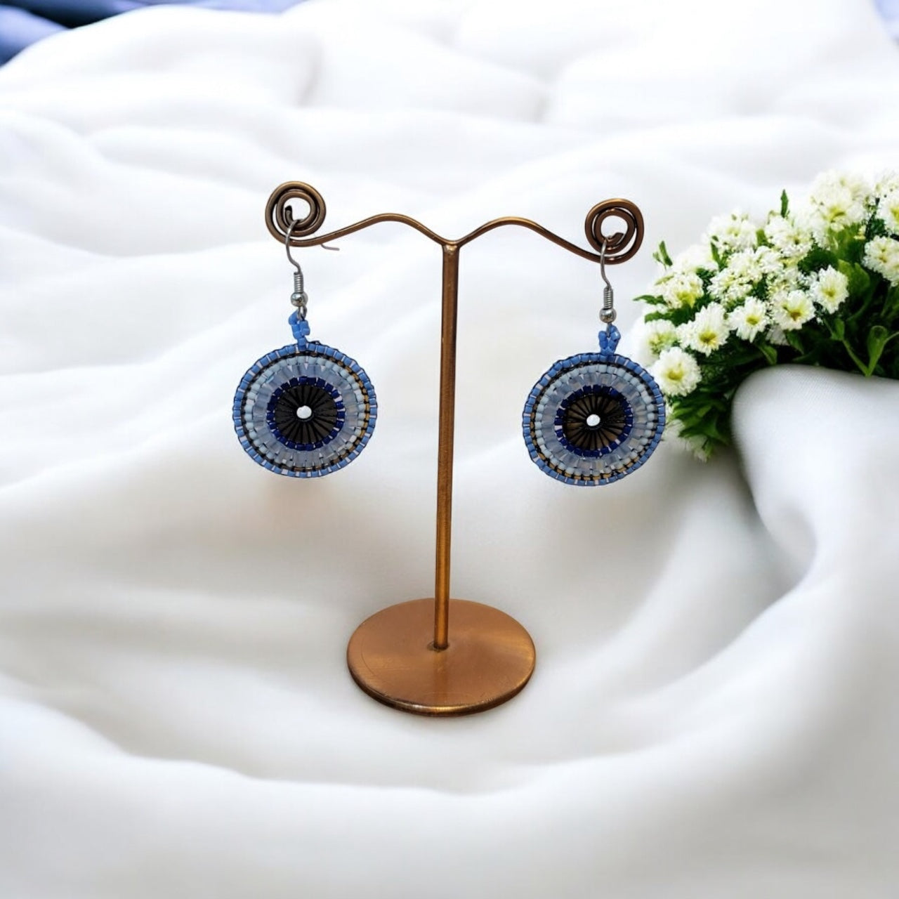 ハンドメイド ビーズピアス