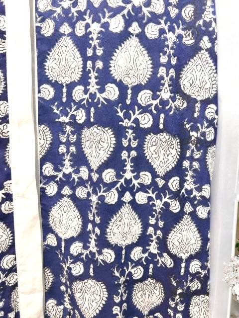 インド綿ハンドブロックプリント◇ボタンシャツワンピース