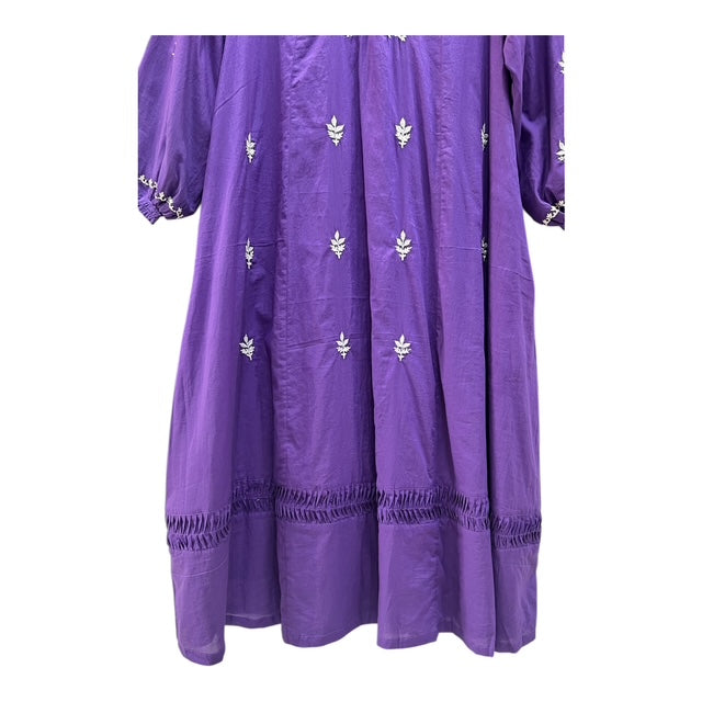 刺繍ワンピース  インド綿