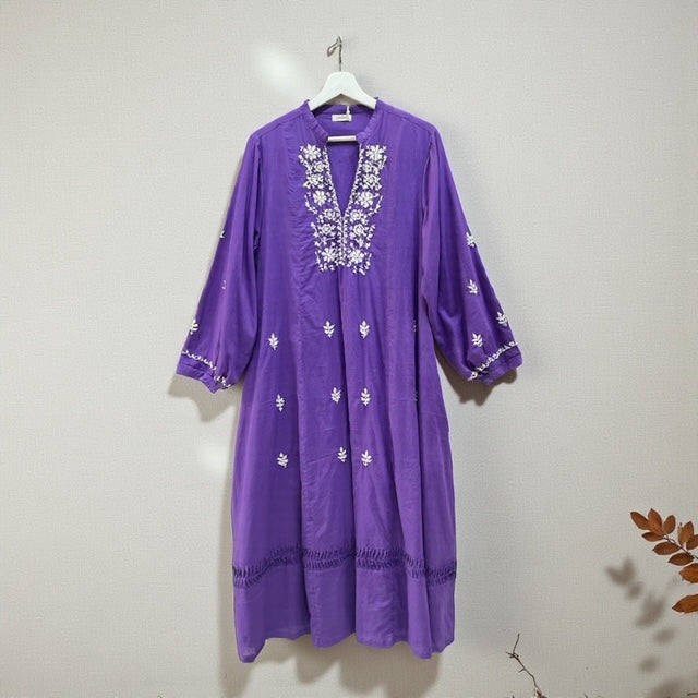 刺繍ワンピース  インド綿