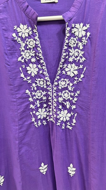 刺繍ワンピース  インド綿