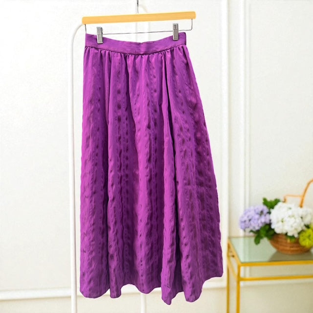 ストライプジャガードスカート◇光沢のあるストライプ柄が華やかな印象のスカート