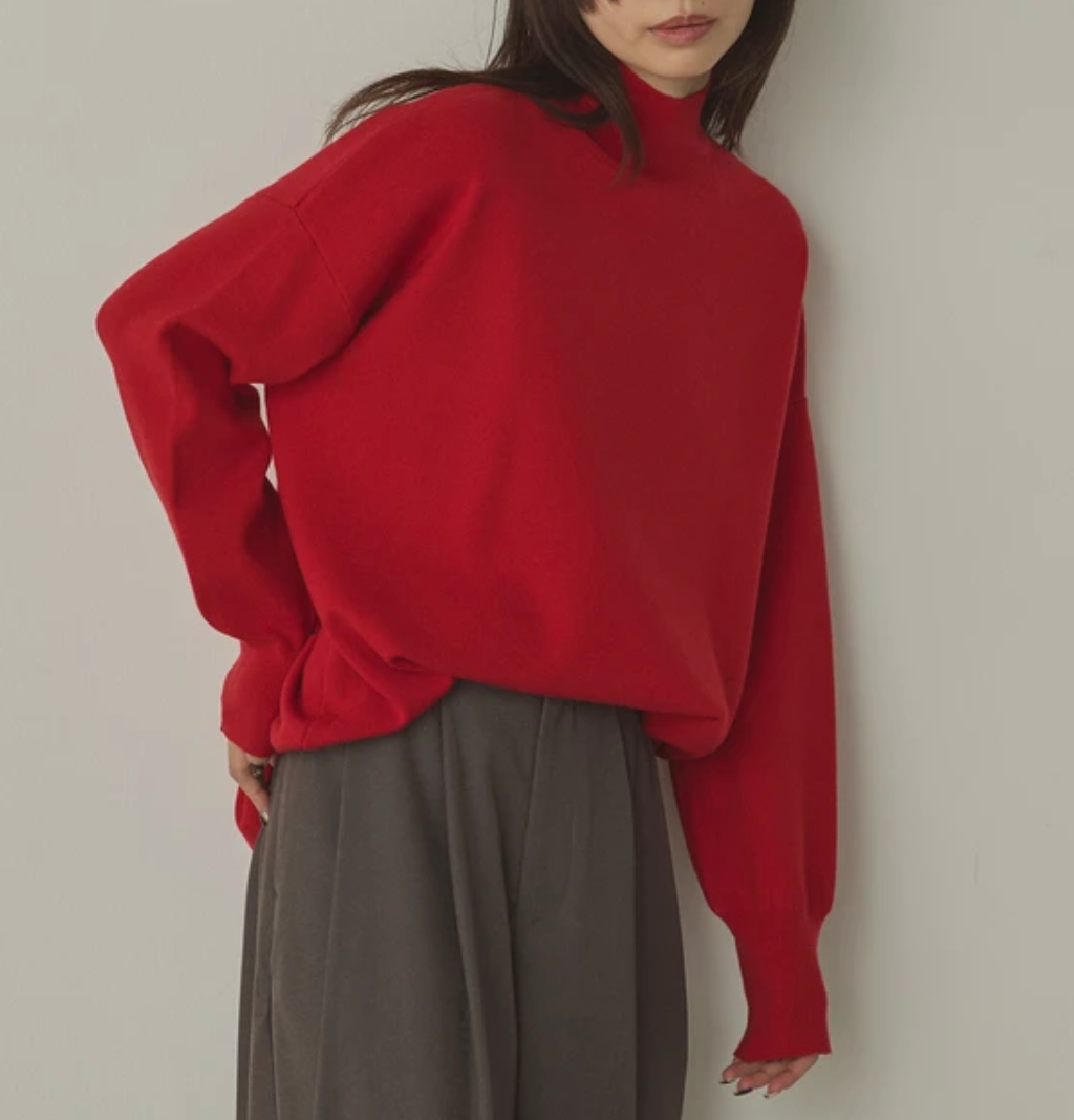 静電気防止 やわもちヤーン タートルドルマンニット 2025新作 秋冬