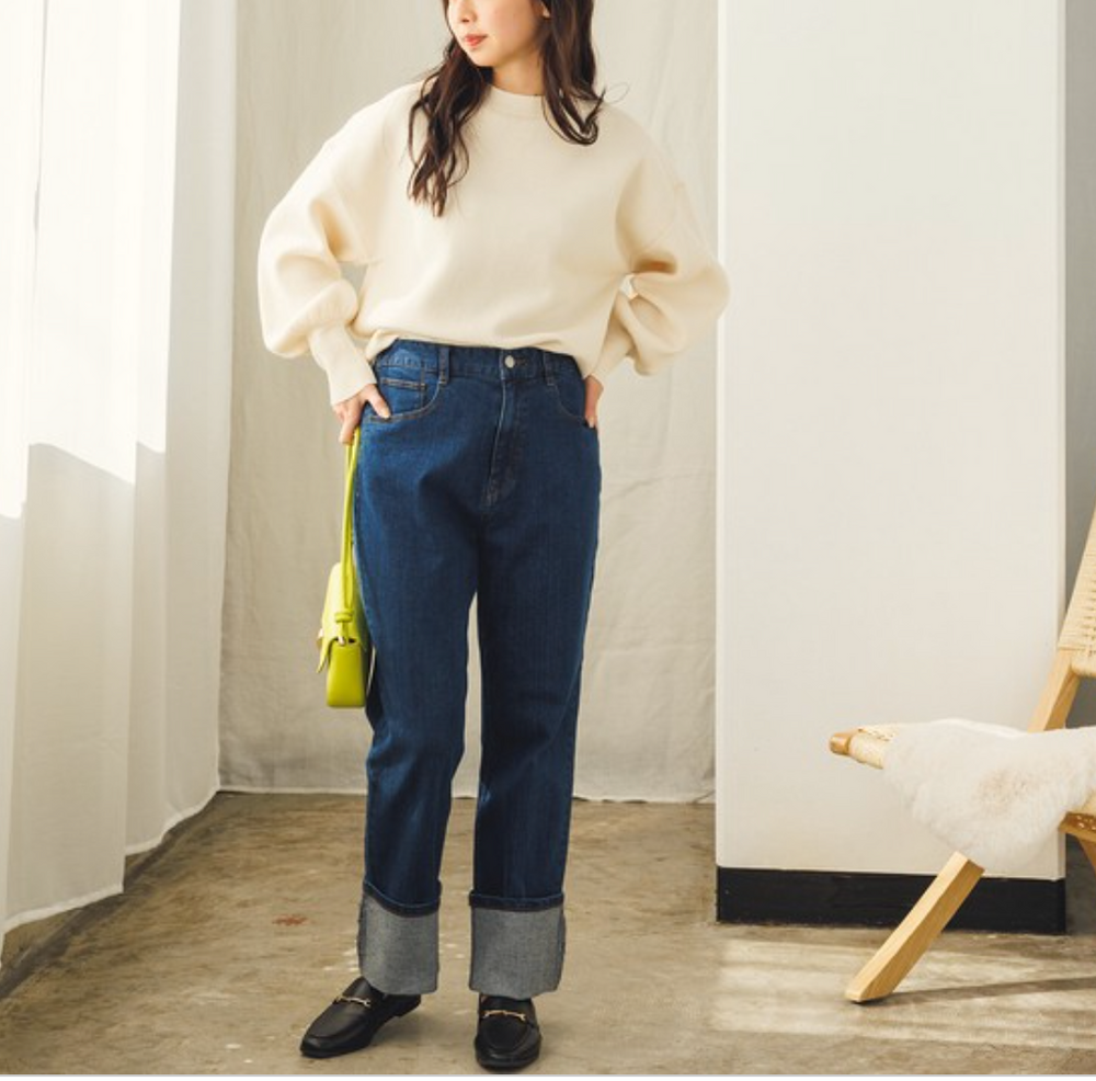 A/W  スウェットライクニット ボリュームスリーブプルオーバー
