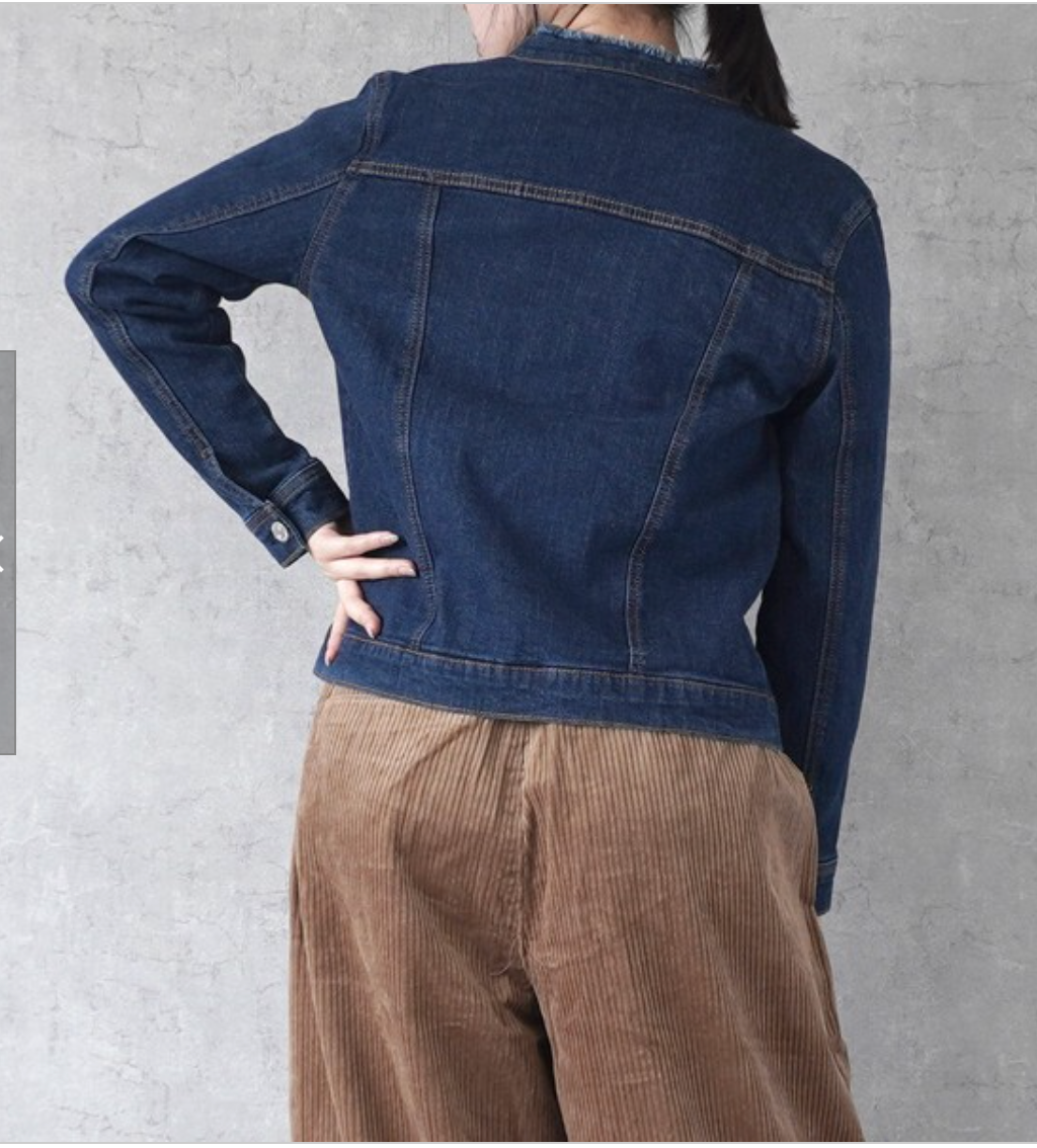 カットオフデニムジャケット ストレッチ Gジャン オールシーズン