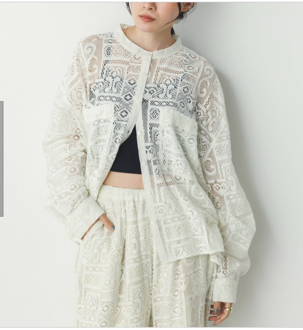 レース シャツ 2025新作 S/S インド製