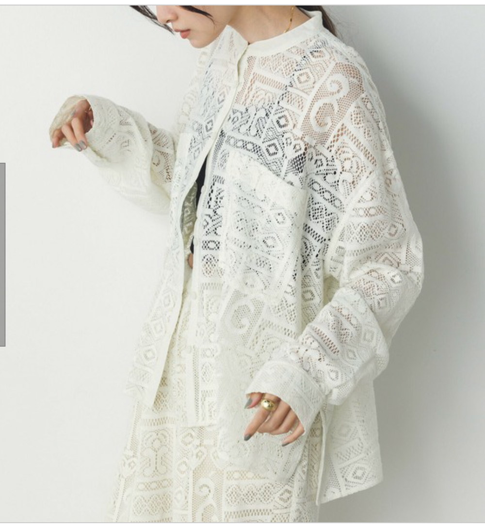 レース シャツ 2025新作 S/S インド製