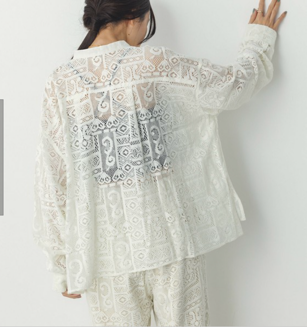 レース シャツ 2025新作 S/S インド製