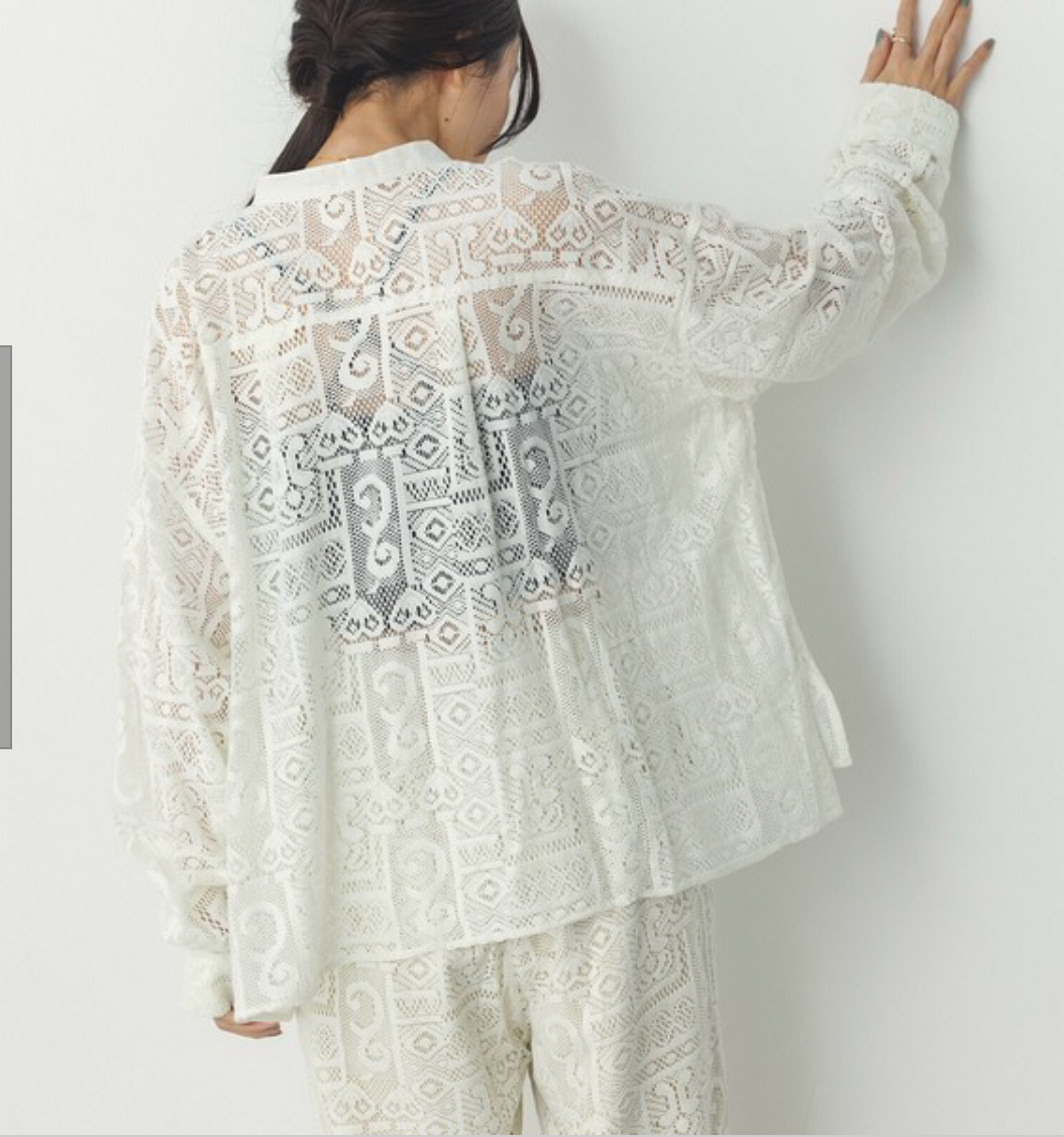 レース シャツ 2025新作 S/S インド製
