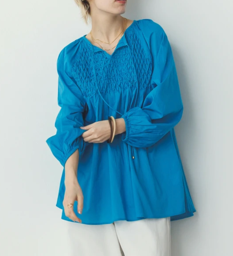 キャンブリックボイル スモッキングトップス