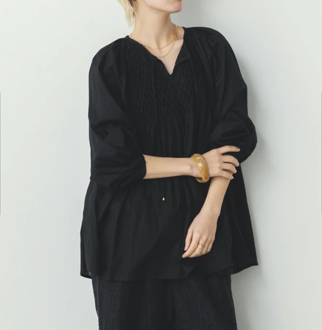 キャンブリックボイル スモッキングトップス