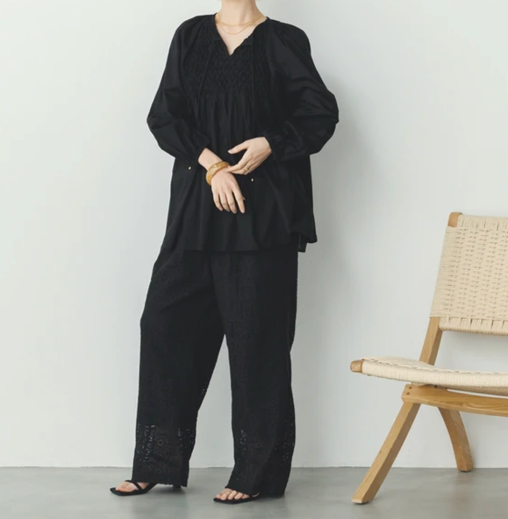 キャンブリックボイル スモッキングトップス