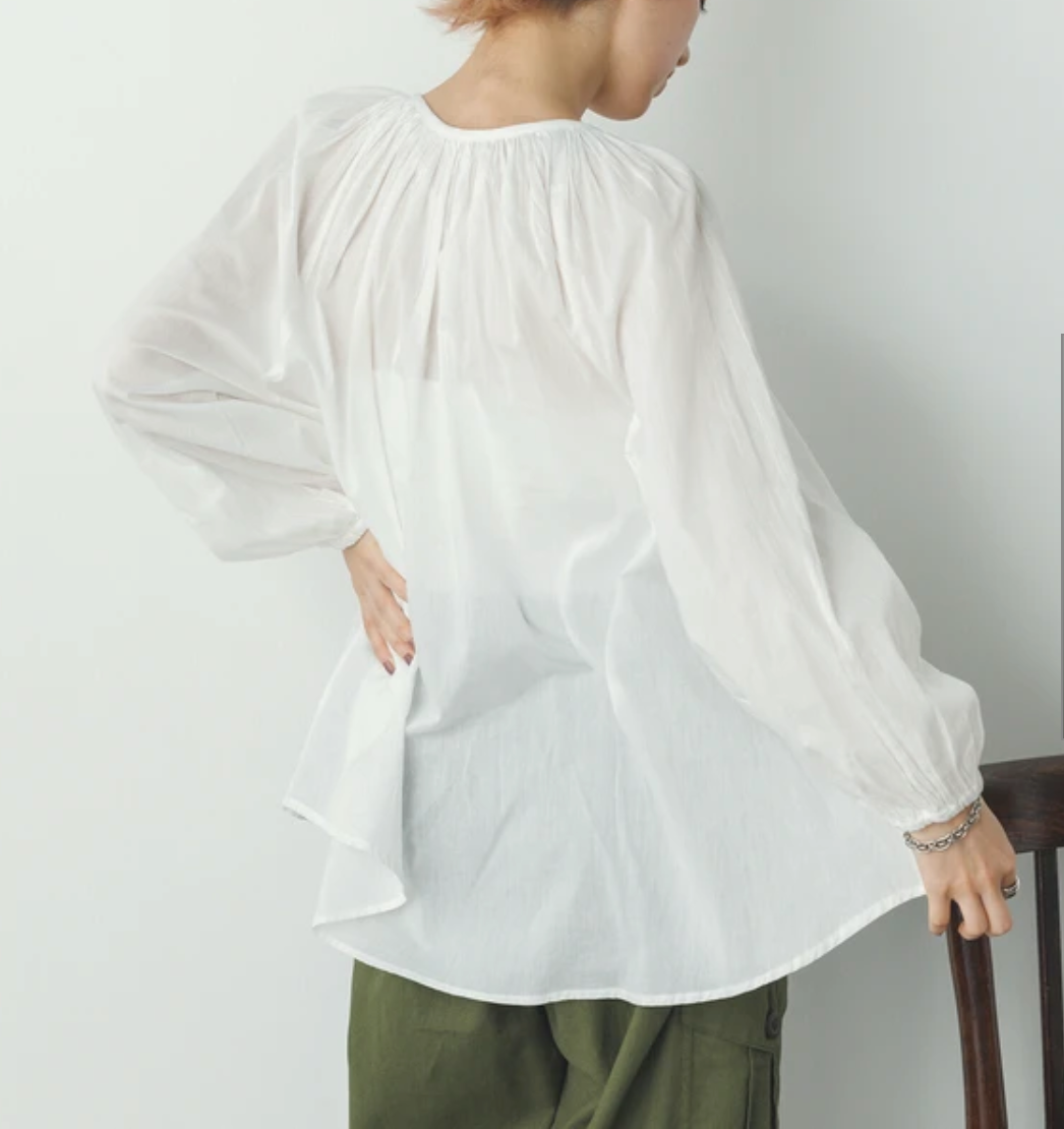 キャンブリックボイル スモッキングトップス