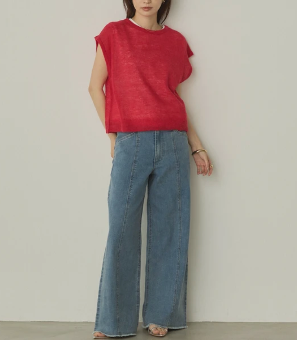 シアーアルパカ ニットトップス 2025新作 A/W