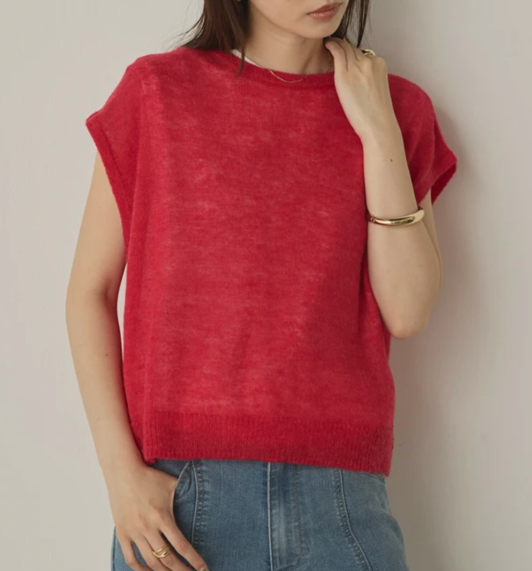 シアーアルパカ ニットトップス 2025新作 A/W