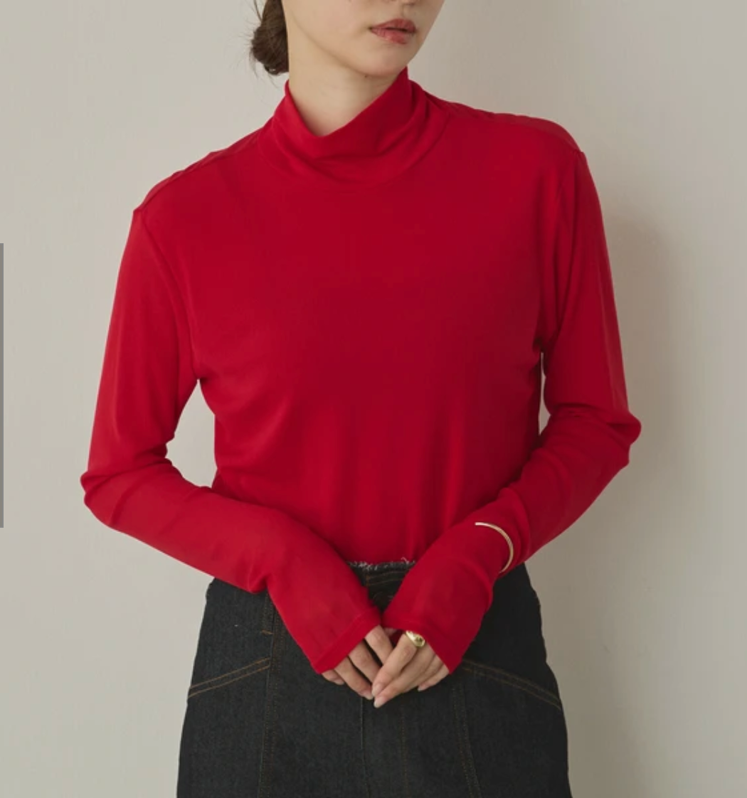 パワーネット フロントダブル タートルシアートップス 2025新作 A/W