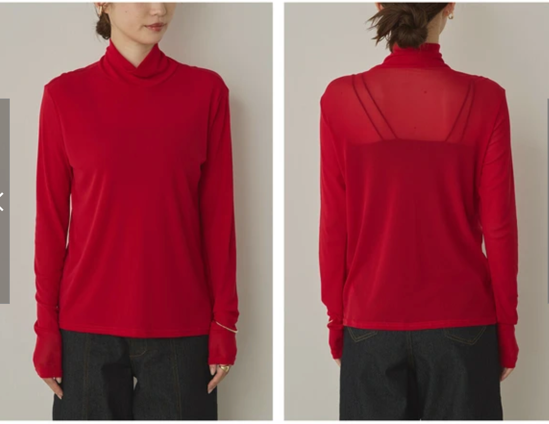 パワーネット フロントダブル タートルシアートップス 2025新作 A/W